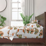 FLAMINGO PEONIES DUVET COVER