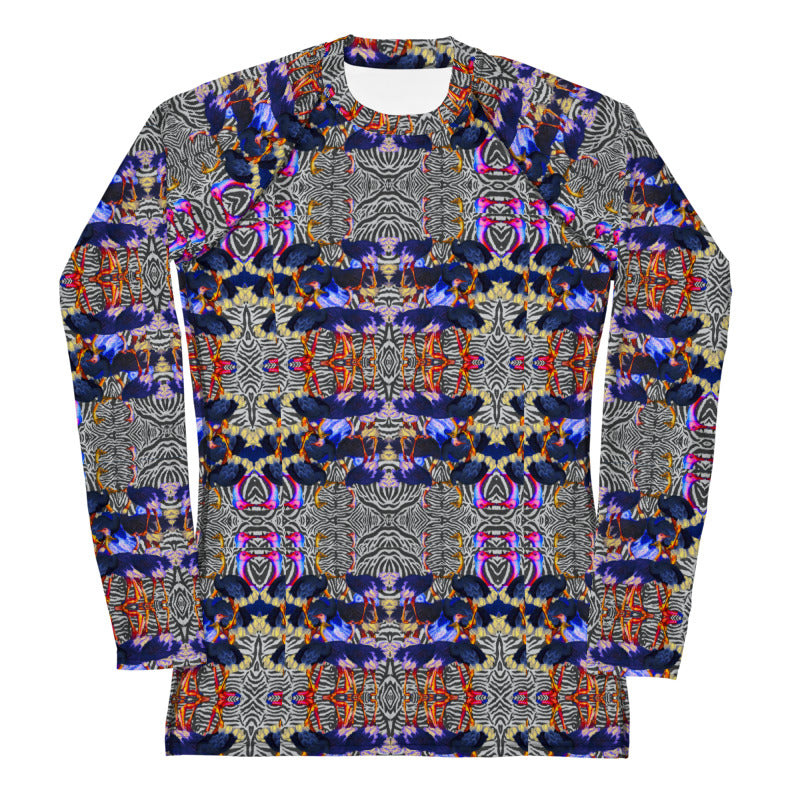 Ostrich zebre print Women's Rash Guard