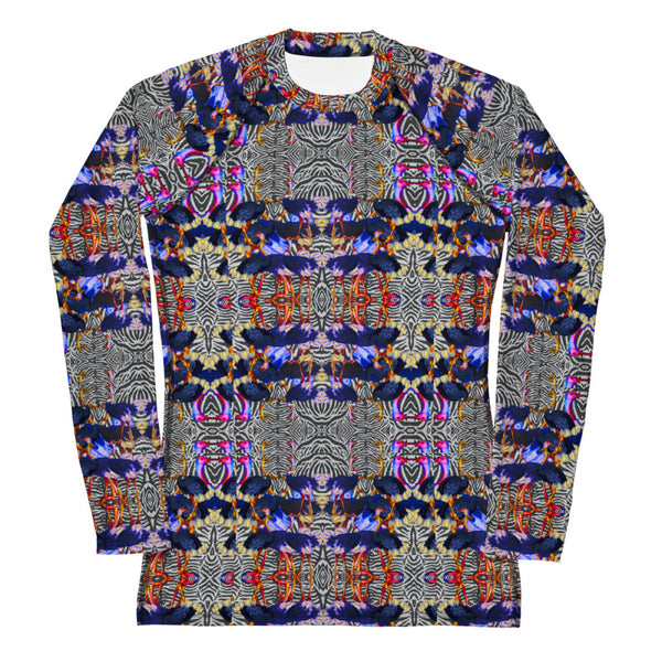 Ostrich zebre print Women's Rash Guard