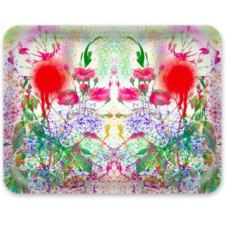 FLORAL SERVING TRAY