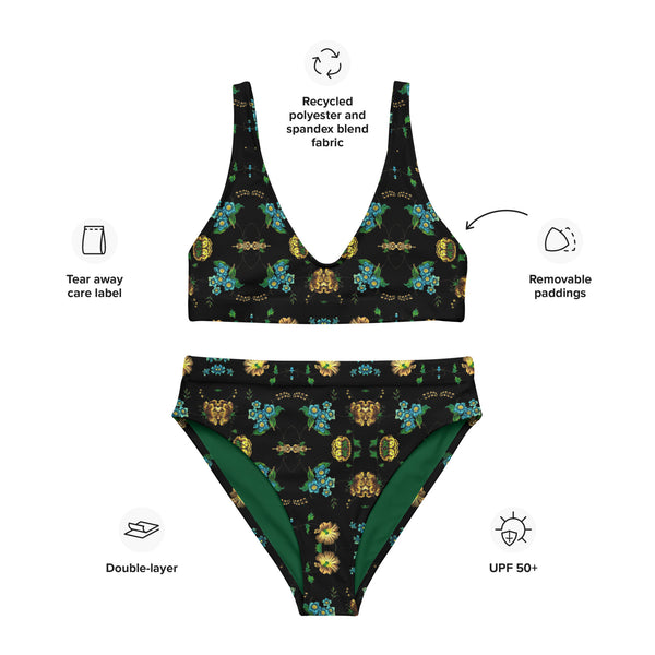 Printed Recycled High-Waisted Bikini