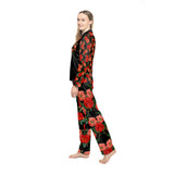 Wild roses Satin Pyjamas