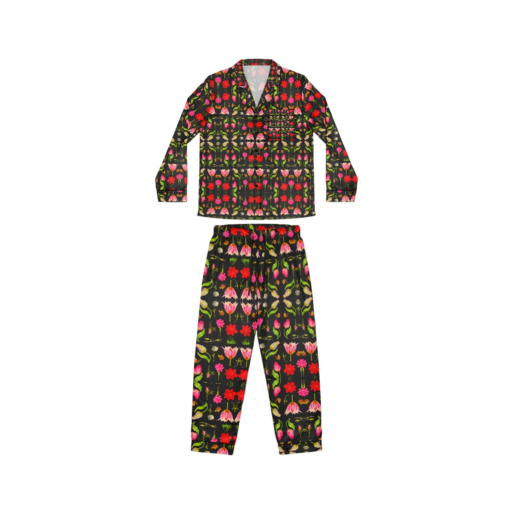 Lizzie Satin Pyjamas-Noir