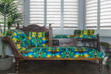 BEES N BLUES VELVET FABRIC-WHITE