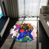 PAINTED ROUND RUG