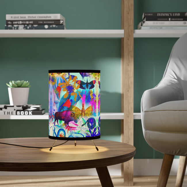 Tripod Lamp with High-Res Printed Shade, US\CA plug