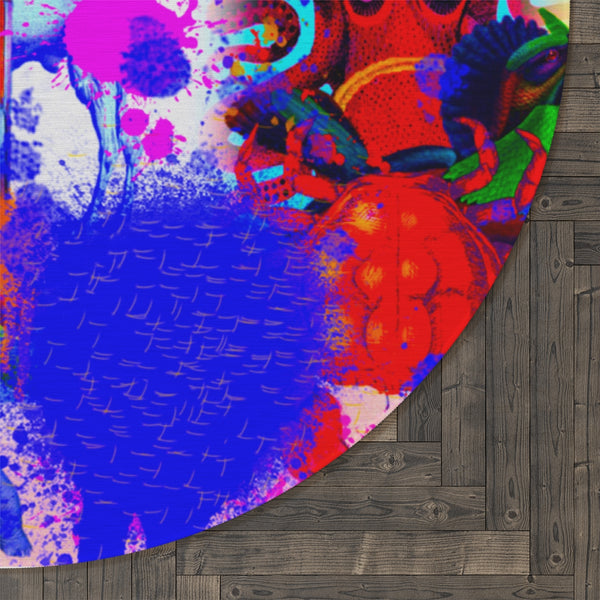 PAINTED ROUND RUG
