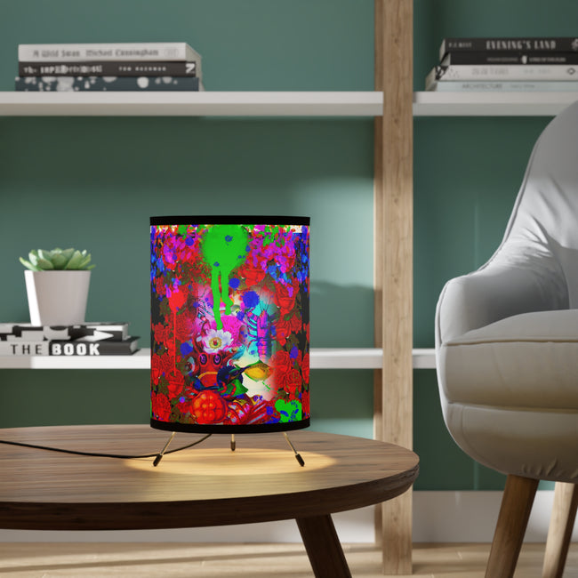 Tripod Lamp with High-Res Printed Shade, US\CA plug