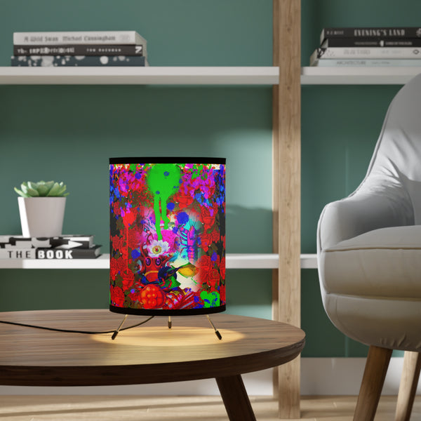 Tripod Lamp with High-Res Printed Shade, US\CA plug