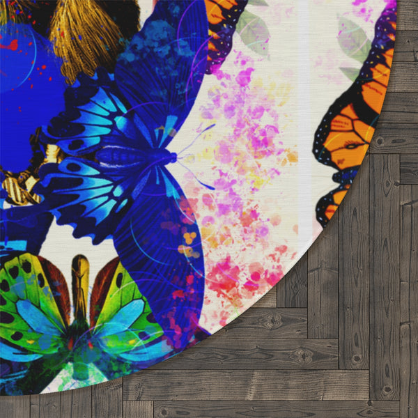 PAINTED ROUND RUG