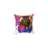 KONG PAINTED MEDIUM CUSHION - WHITE