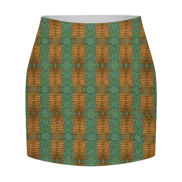 Print Women's Split Hem Bodycon Skirt