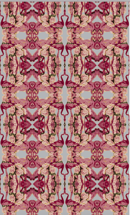 LOVE BIRDS VELVET FABRIC-CHARCOAL