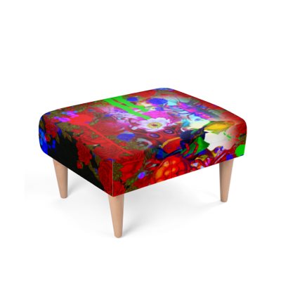 CONGO BUTTERFLY PAINT FOOTSTOOL