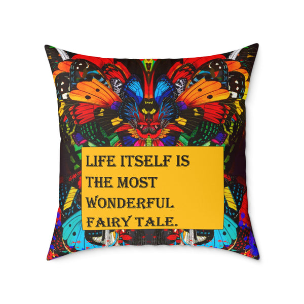 Quote PAINTED MEDIUM CUSHION - WHITE