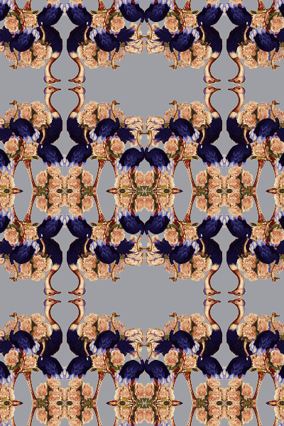 BEES N BLUES  ECO CANVAS FABRIC-WHITE