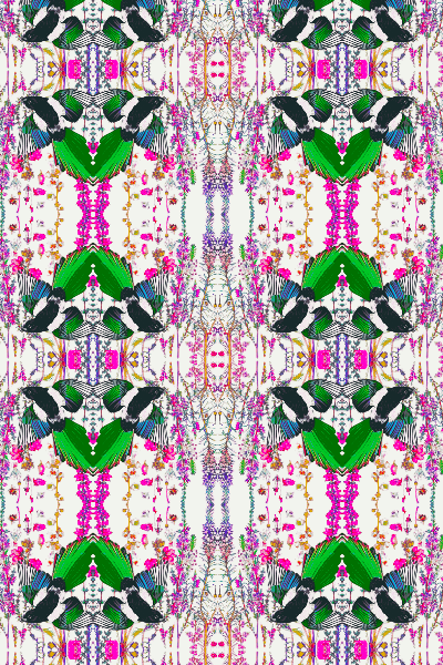 JARDIN DE FLEUR WILD VELVET FABRIC-NOIR