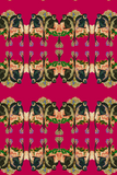 MAKAKU PEONIES VELVET FABRIC - CRANBERRY