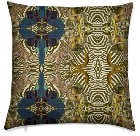 JARDIN DE FLEUR MEDIUM CUSHION -OCHRE