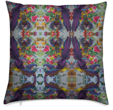 Quote PAINTED MEDIUM CUSHION - WHITE