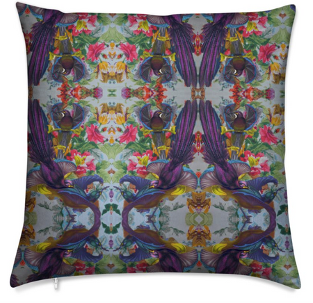 JARDIN DE FLEUR MEDIUM CUSHION -OCHRE