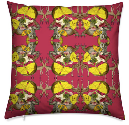 Quote PAINTED MEDIUM CUSHION - WHITE