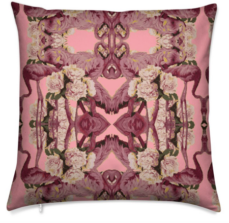 JARDIN DE FLEUR WILD MEDIUM CUSHION - BLUSH