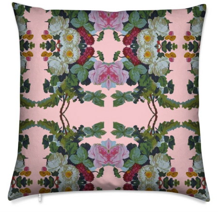 JARDIN DE FLEUR WILD MEDIUM CUSHION - NOIR