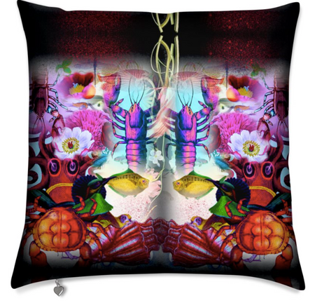 MAKAKU MEDIUM CUSHION - CRANBERRY