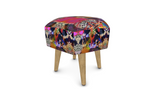 OSTRICH PAINT FOOTSTOOL