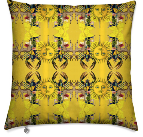 CERCLE MEDIUM CUSHION -JAUNE