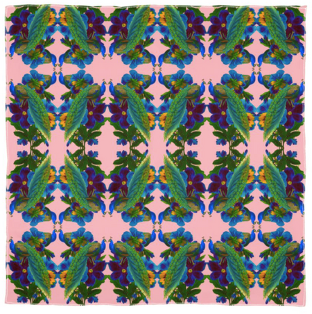 SILK SCARF FLAMINGO