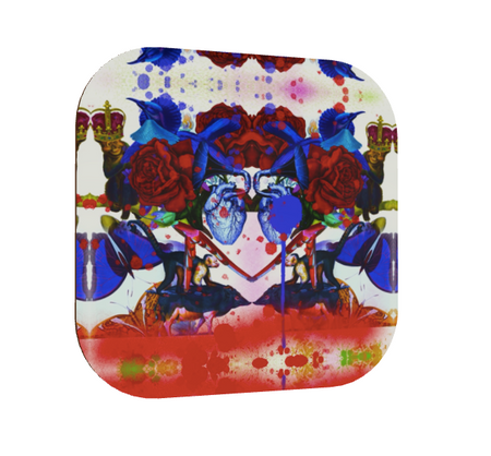 HAND PAINT BUTTERFLY SERVING TRAY