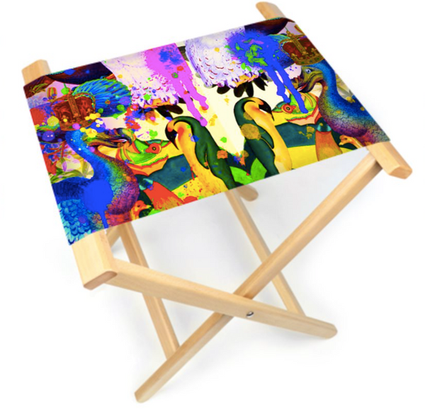 PAINTED FOLDING CHAIR