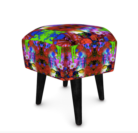 PAINTED FOOTSTOOL