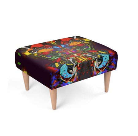 PAINTED FOOTSTOOL