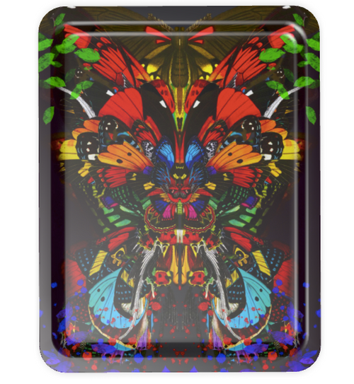 BUTTERFLY PAINT SERVING TRAY