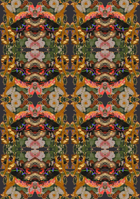 BEES N BLUES WALLPAPER-WHITE