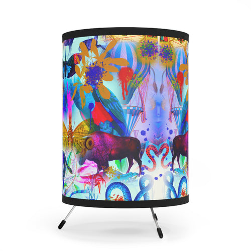 Tripod Lamp with High-Res Printed Shade, US\CA plug