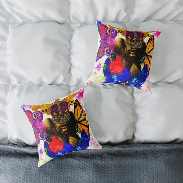 KONG PAINTED MEDIUM CUSHION - WHITE