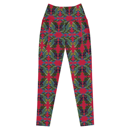 Flamingo stripes Women’s Capri Leggings