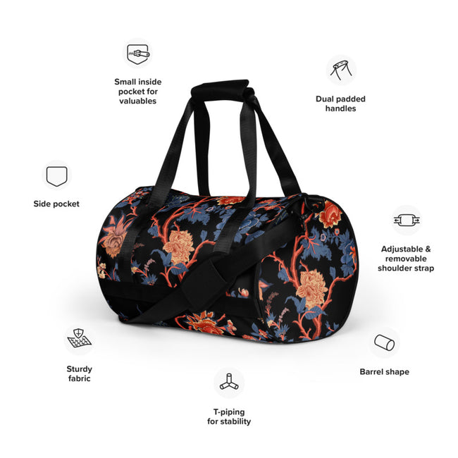Duffle noir Printed Bag