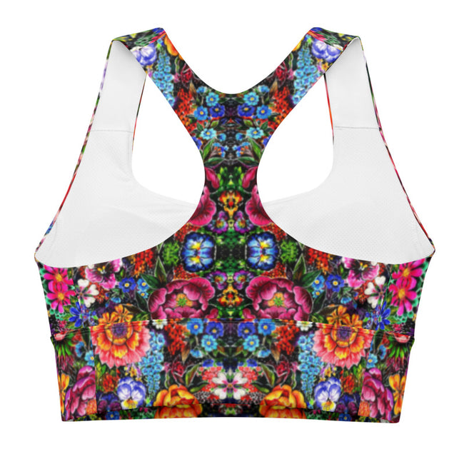 Rosa Print Longline Sports Bra