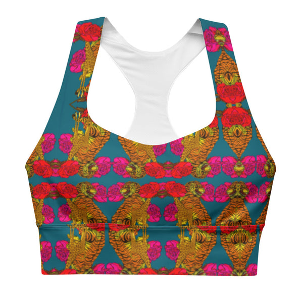 KINSHASA Print Longline Sports Bra