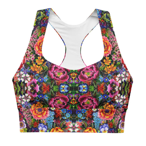 Rosa Print Longline Sports Bra