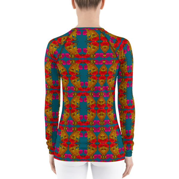 Kinshasa print Women's Rash Guard