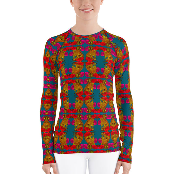 Kinshasa print Women's Rash Guard