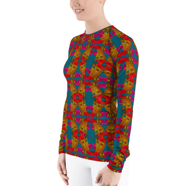 Kinshasa print Women's Rash Guard