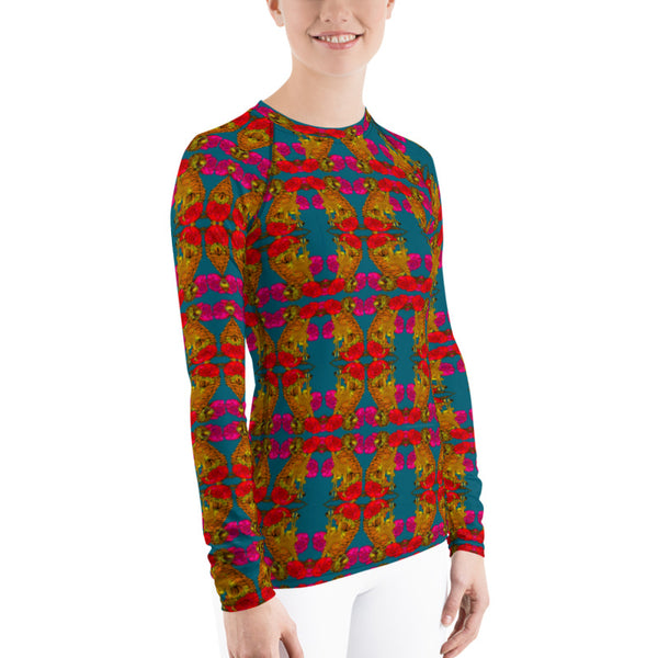 Kinshasa print Women's Rash Guard