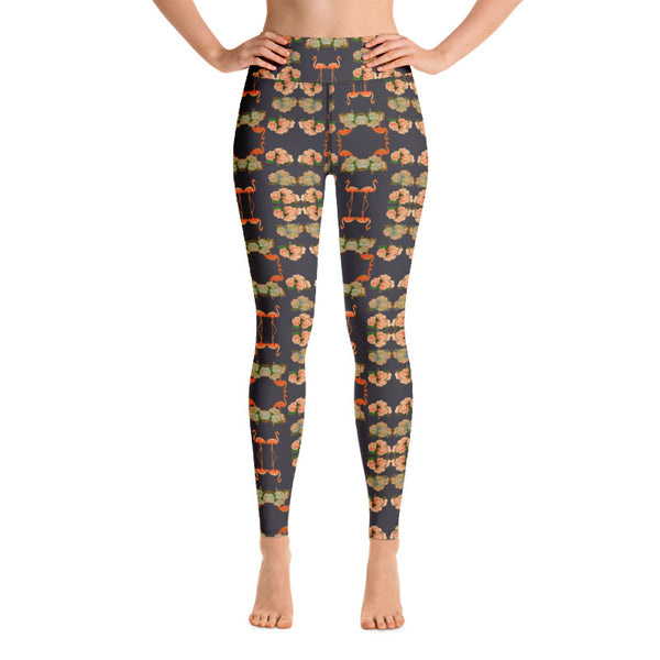 Flamingo Print Yoga Leggings